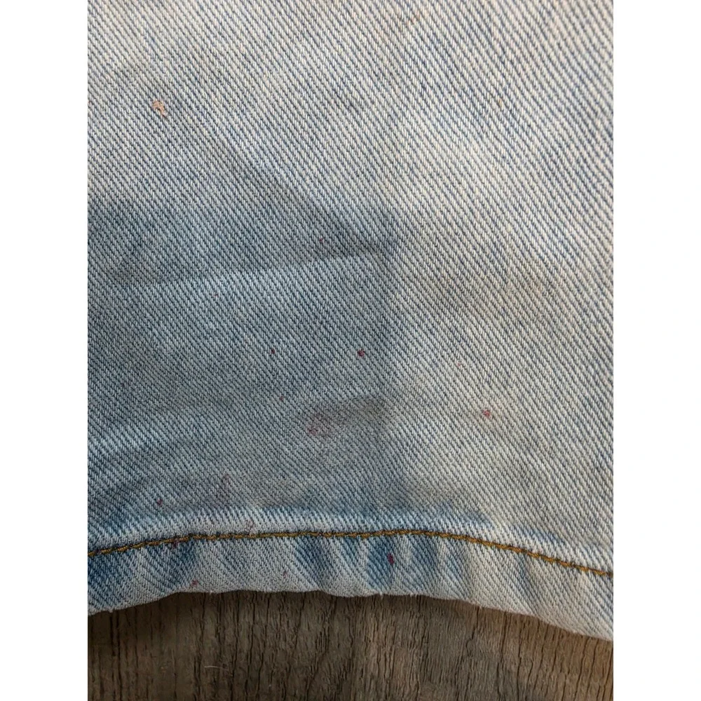 Vintage Light Wash High Waisted Denim Bermuda Shorts Light Blue Relaxed Fit